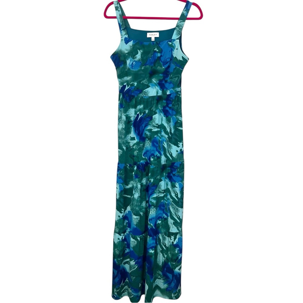 Gilli Teal and Emerald Maxi Dress Women’s Size S